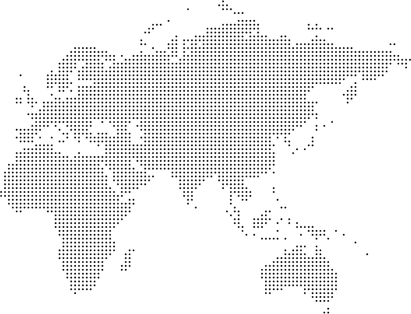 dotted world map showing countries