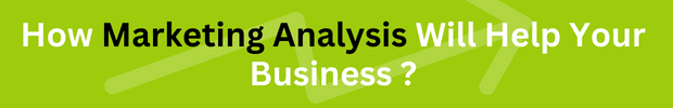 market analysis written on green background with business growth icon