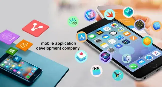 Phone and apps showing top mobile app development company in dubai