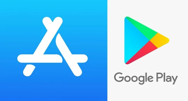 Logo of app store and play store criteria for mobile apps